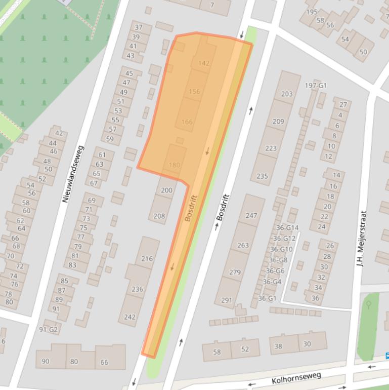 Kaart van postcodegebied 1215AR.