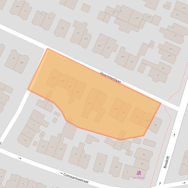 Kaart van postcodegebied 1215BE.