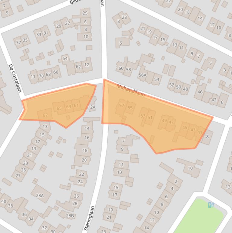 Kaart van postcodegebied 1215BH.