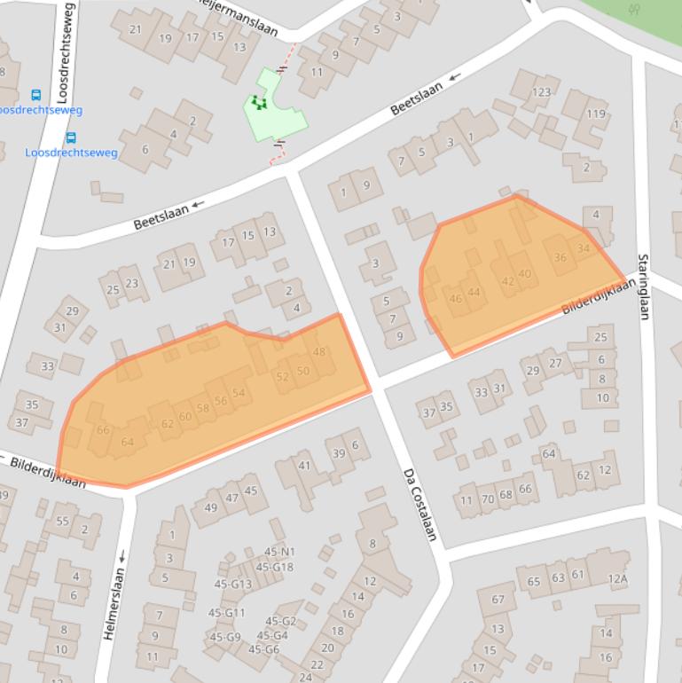 Kaart van postcodegebied 1215BP.