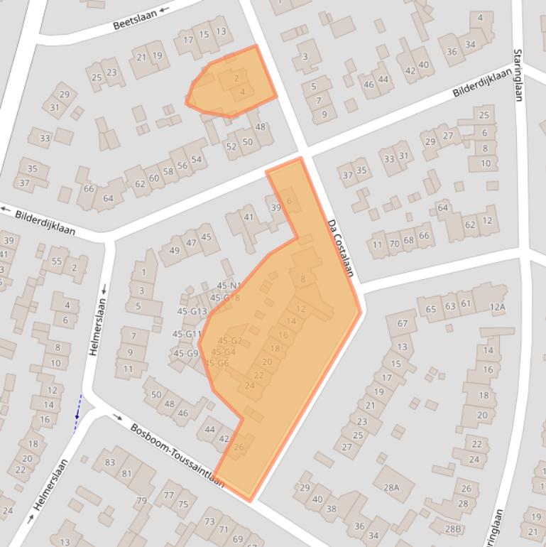 Kaart van postcodegebied 1215BZ.