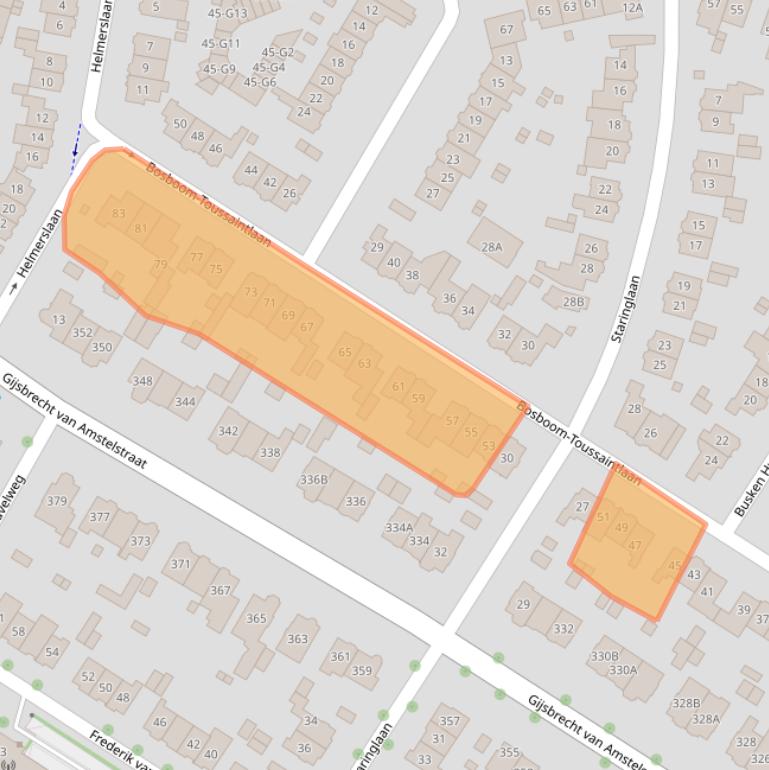 Kaart van postcodegebied 1215CB.