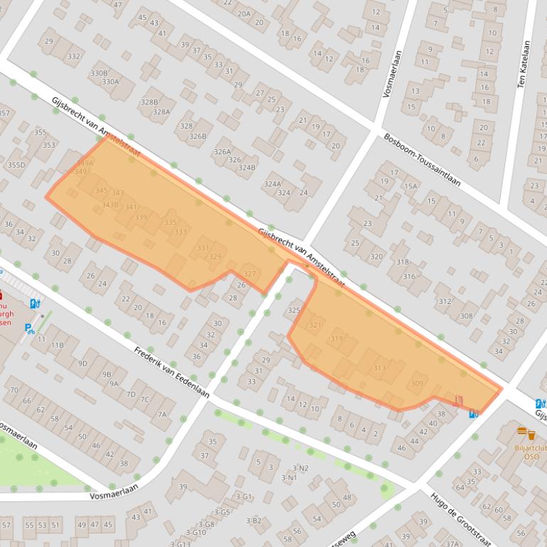 Kaart van postcodegebied 1215CN.