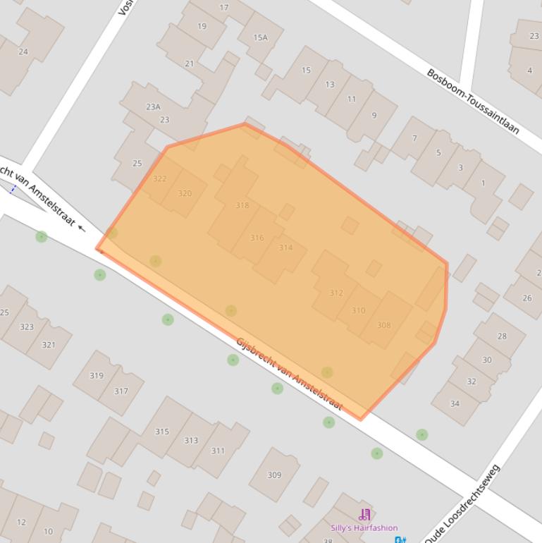 Kaart van postcodegebied 1215CT.