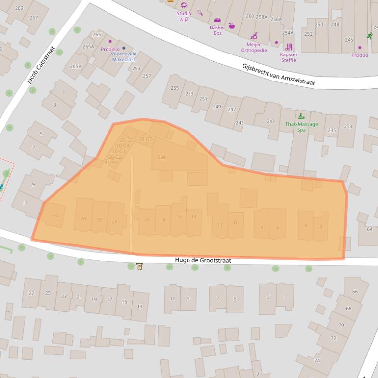 Kaart van postcodegebied 1215CZ.