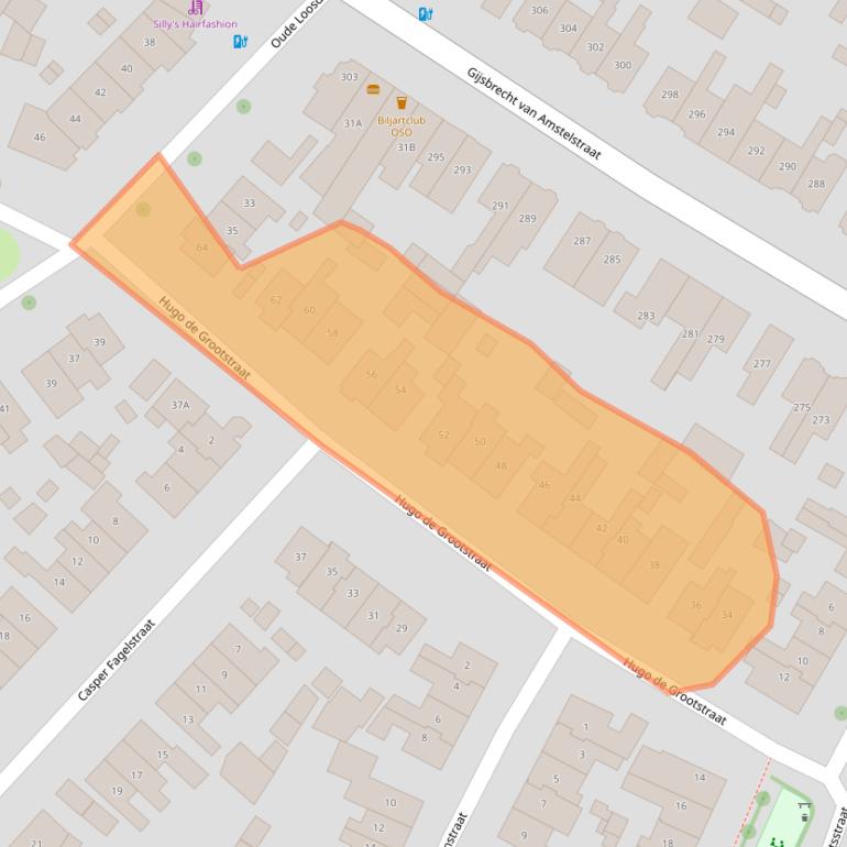 Kaart van postcodegebied 1215EA.