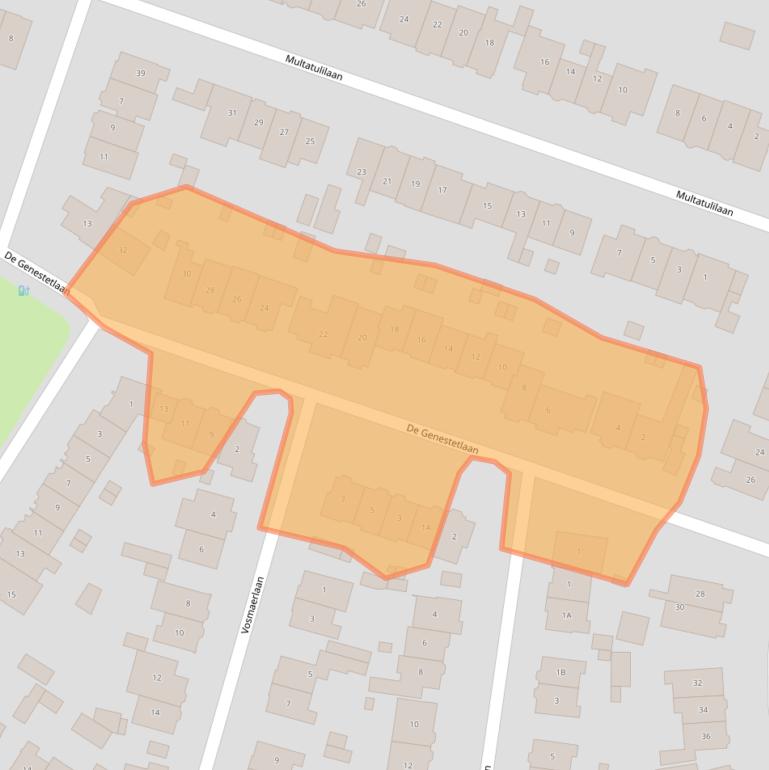 Kaart van postcodegebied 1215EB.