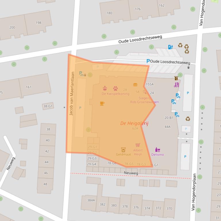 Kaart van postcodegebied 1215EJ.