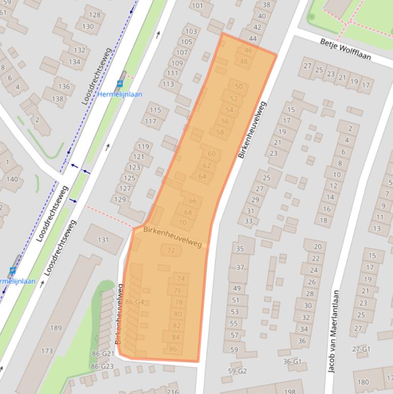 Kaart van postcodegebied 1215EV.