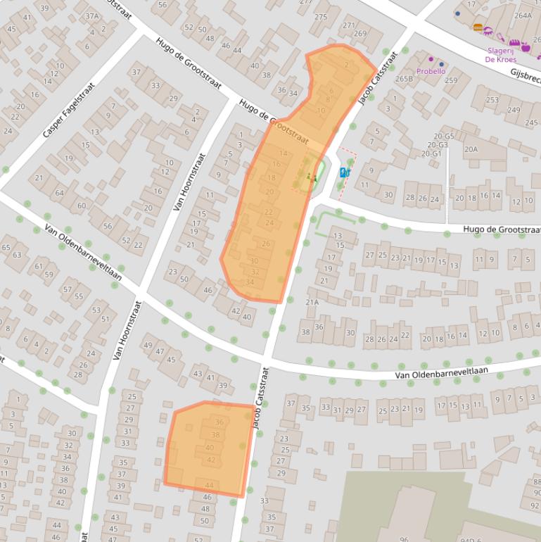 Kaart van postcodegebied 1215EZ.