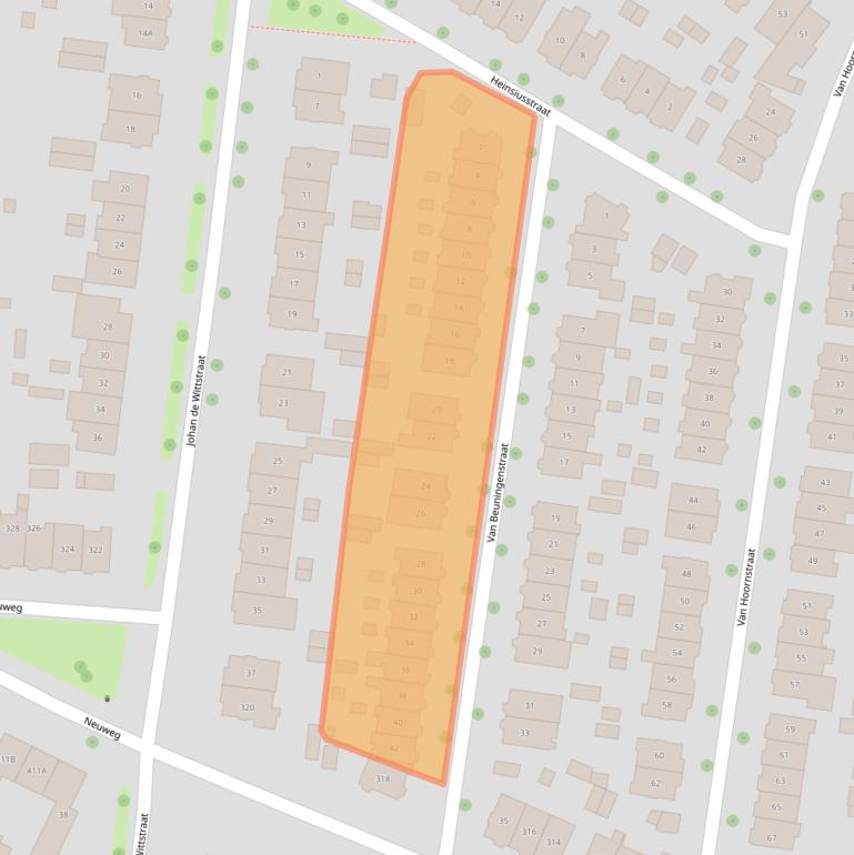 Kaart van postcodegebied 1215GS.