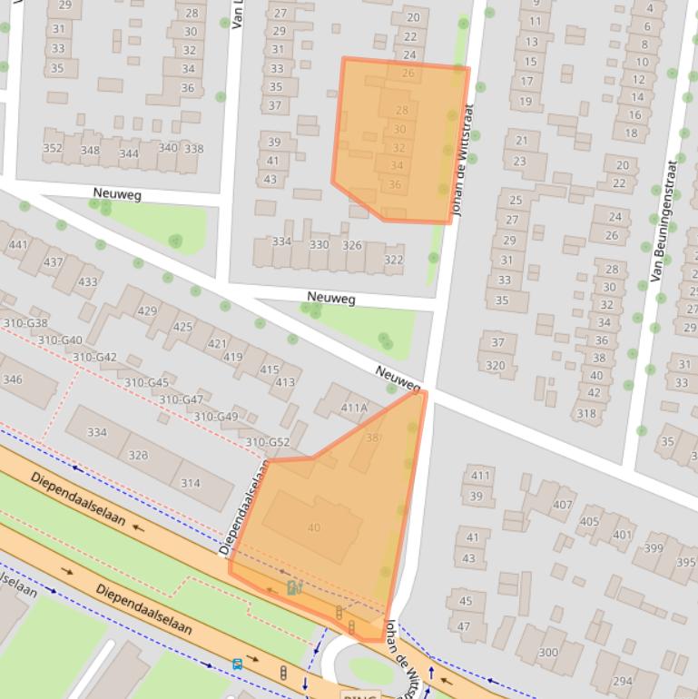Kaart van postcodegebied 1215GX.