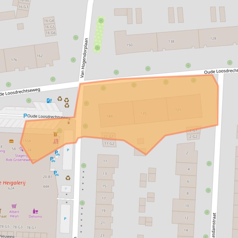 Kaart van postcodegebied 1215HD.