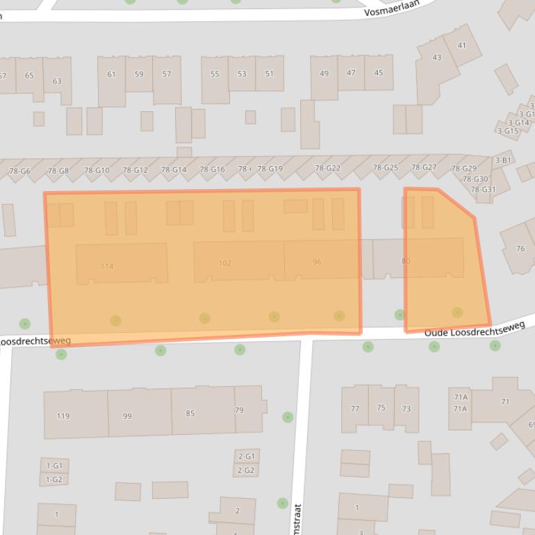 Kaart van postcodegebied 1215HK.