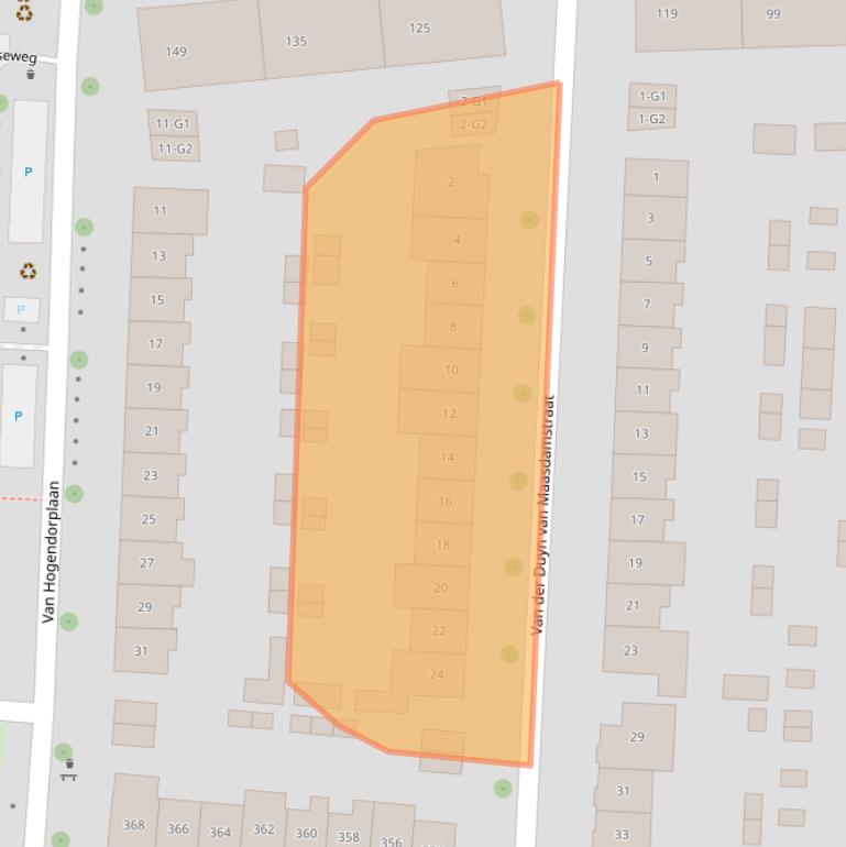 Kaart van postcodegebied 1215HT.