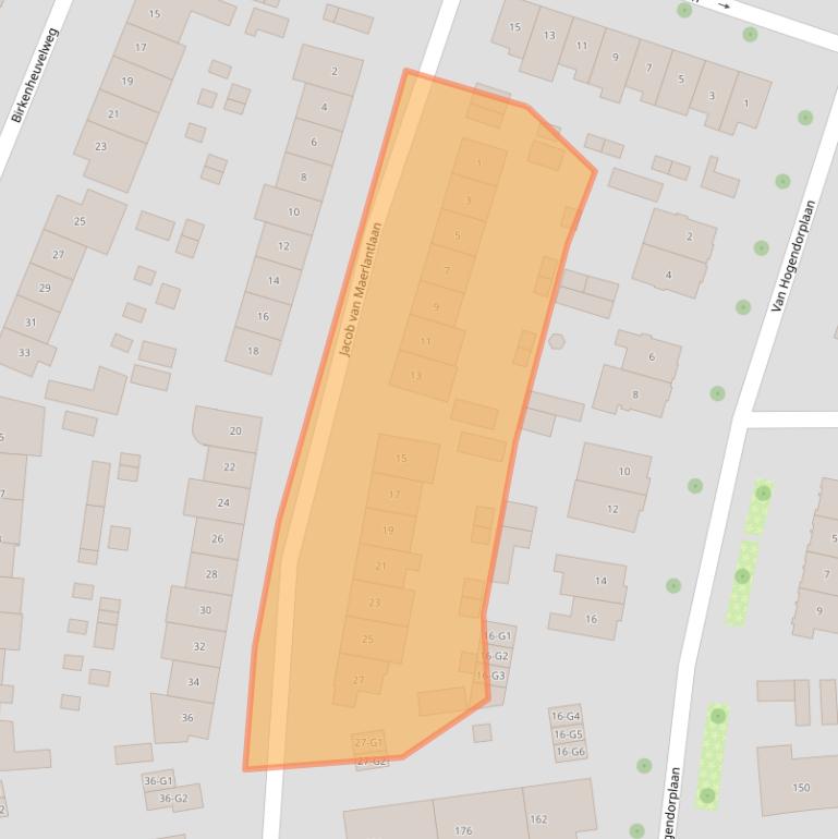 Kaart van postcodegebied 1215HW.