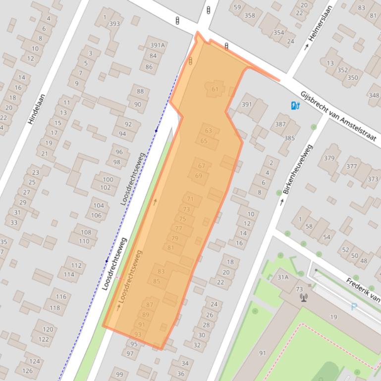 Kaart van postcodegebied 1215JN.