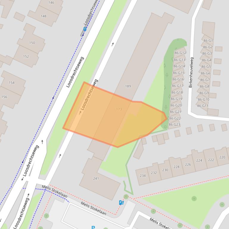 Kaart van postcodegebied 1215JS.