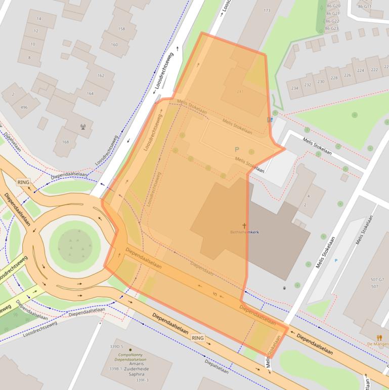 Kaart van postcodegebied 1215JV.