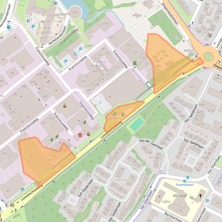 Kaart van postcodegebied 1215KD.