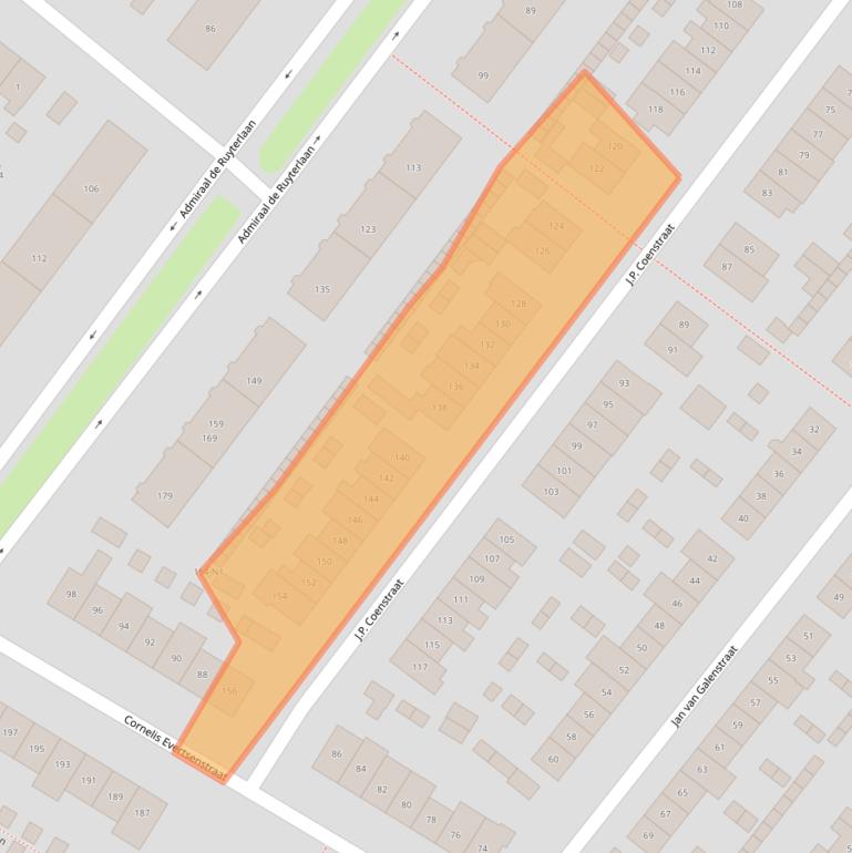 Kaart van postcodegebied 1215KW.