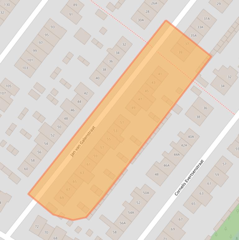 Kaart van postcodegebied 1215LD.