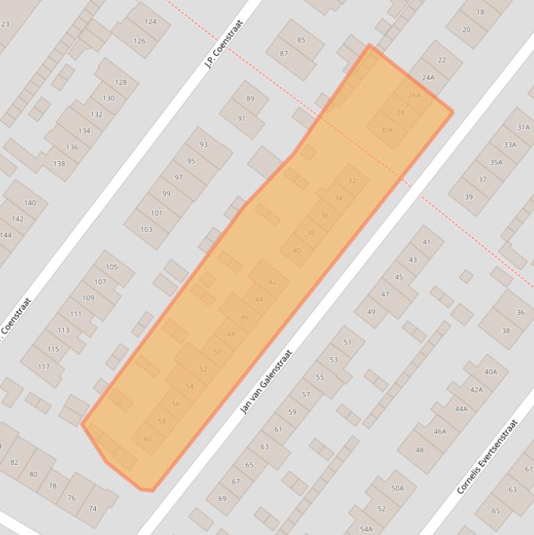 Kaart van postcodegebied 1215LG.