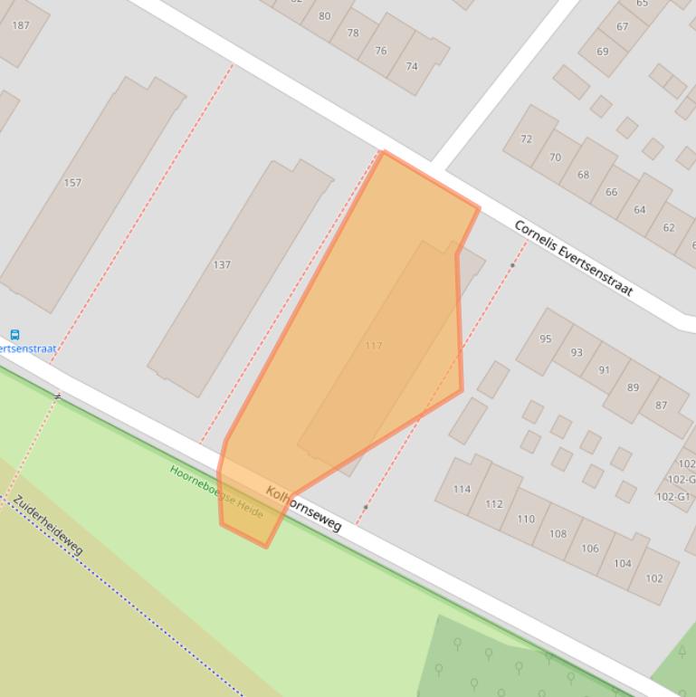 Kaart van postcodegebied 1215LM.