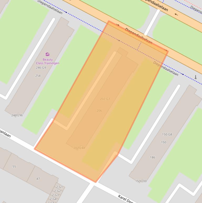 Kaart van postcodegebied 1215NT.