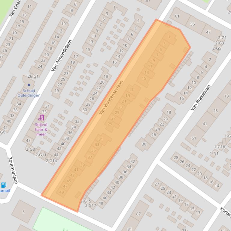 Kaart van postcodegebied 1215PA.