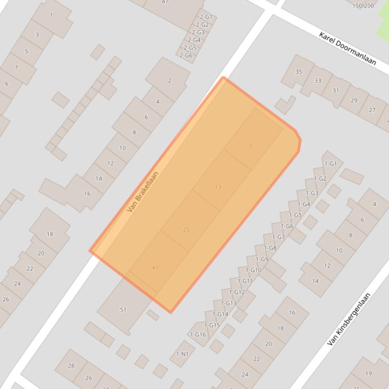 Kaart van postcodegebied 1215PE.