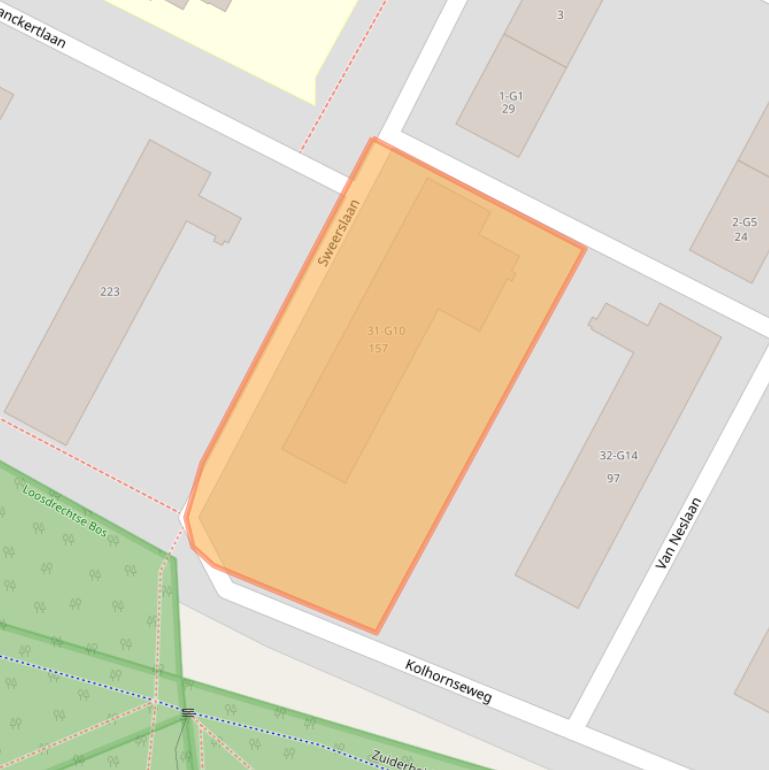 Kaart van postcodegebied 1215PZ.