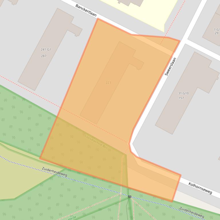 Kaart van postcodegebied 1215RA.