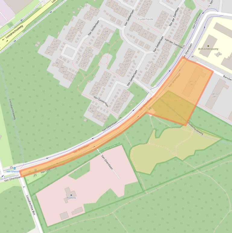 Kaart van postcodegebied 1215RC.