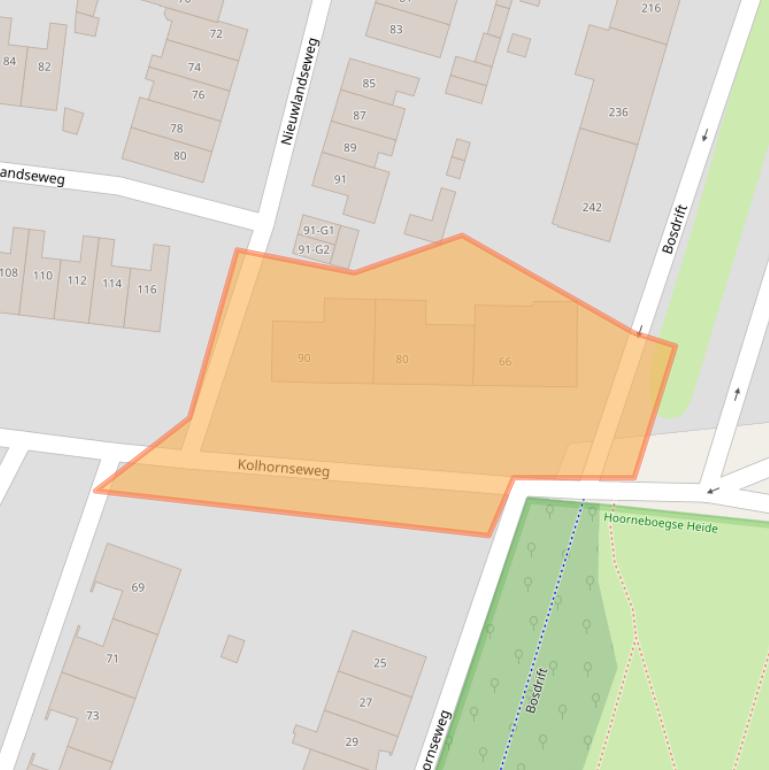 Kaart van postcodegebied 1215RJ.