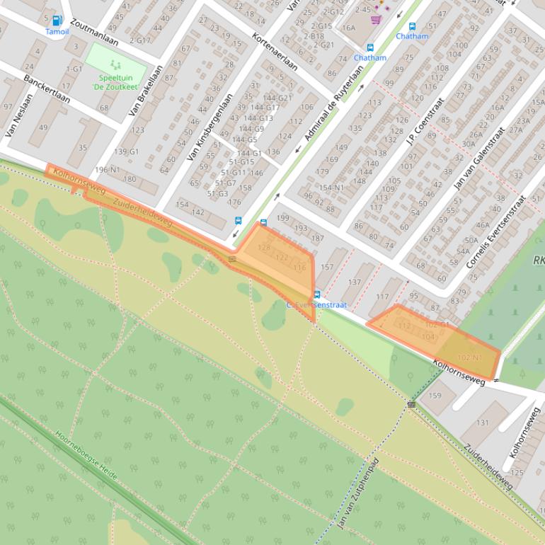 Kaart van postcodegebied 1215RK.