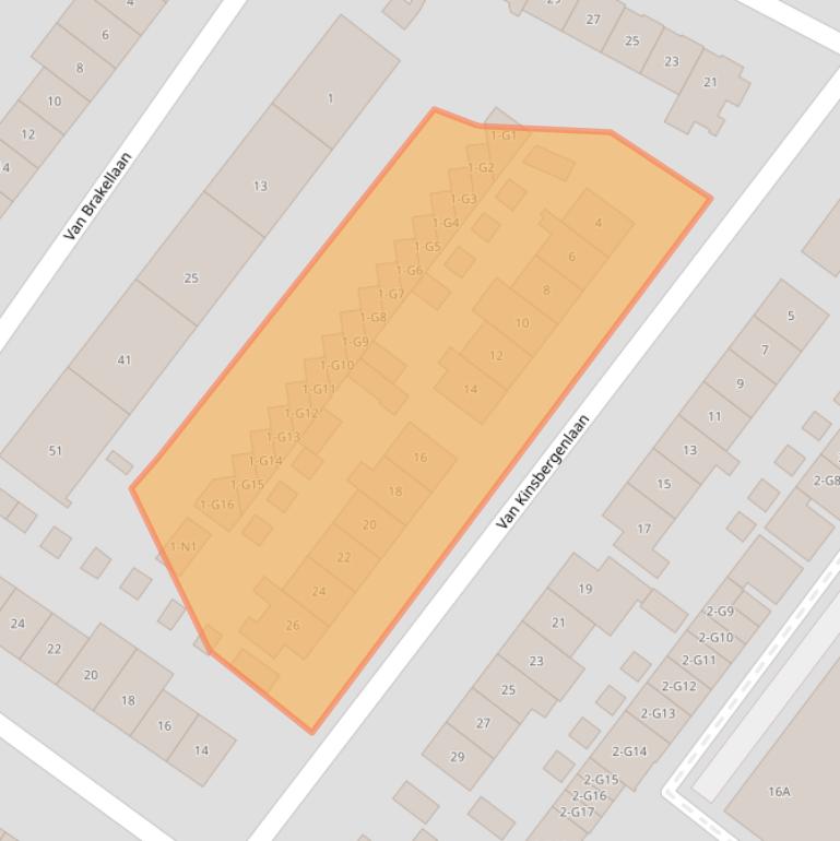 Kaart van postcodegebied 1215RR.