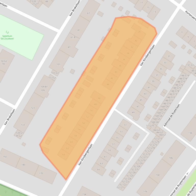 Kaart van postcodegebied 1215RS.