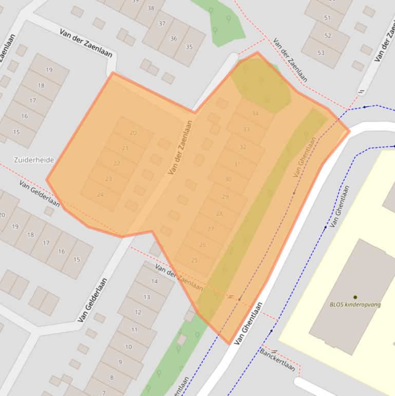 Kaart van postcodegebied 1215SH.