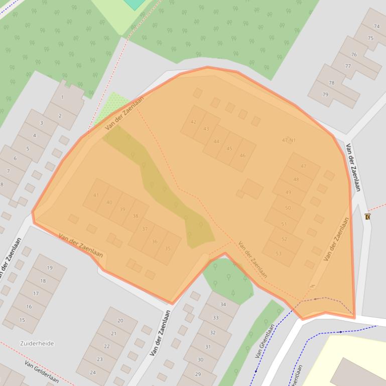 Kaart van postcodegebied 1215SJ.