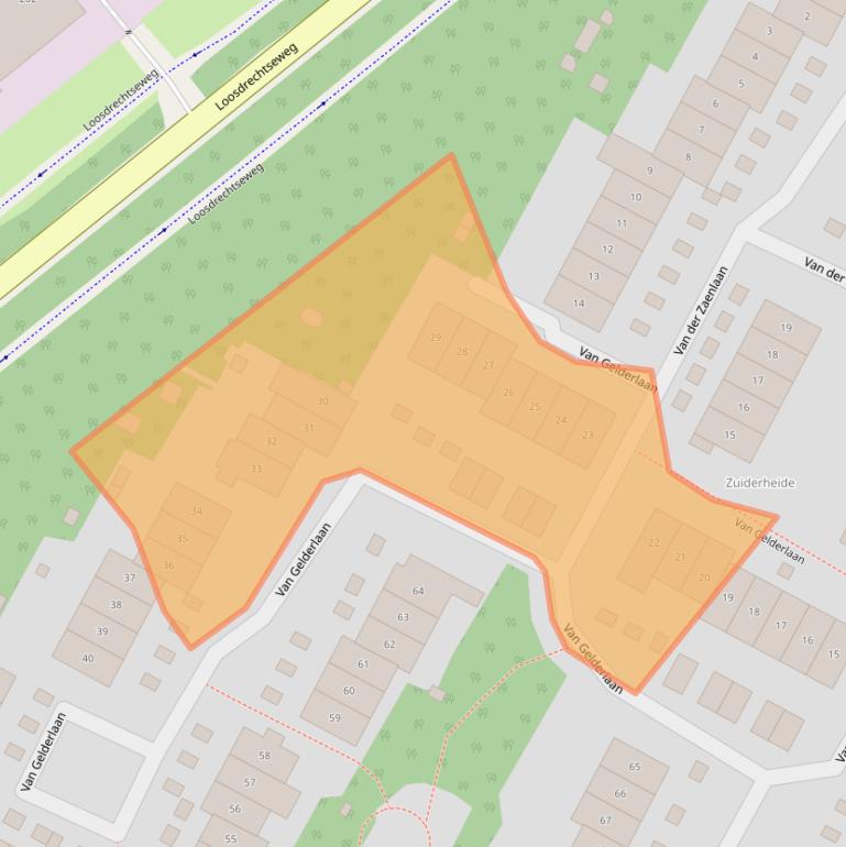 Kaart van postcodegebied 1215SL.