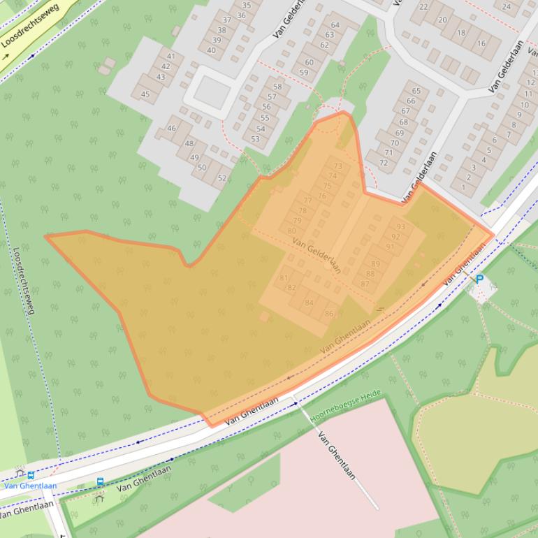 Kaart van postcodegebied 1215SP.