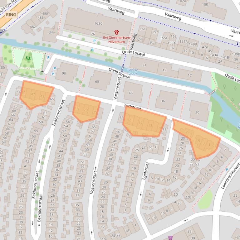 Kaart van postcodegebied 1216AM.