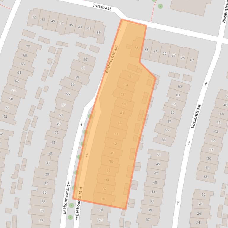 Kaart van postcodegebied 1216AT.