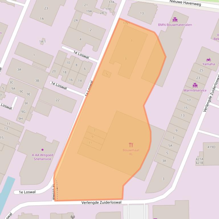 Kaart van postcodegebied 1216BA.