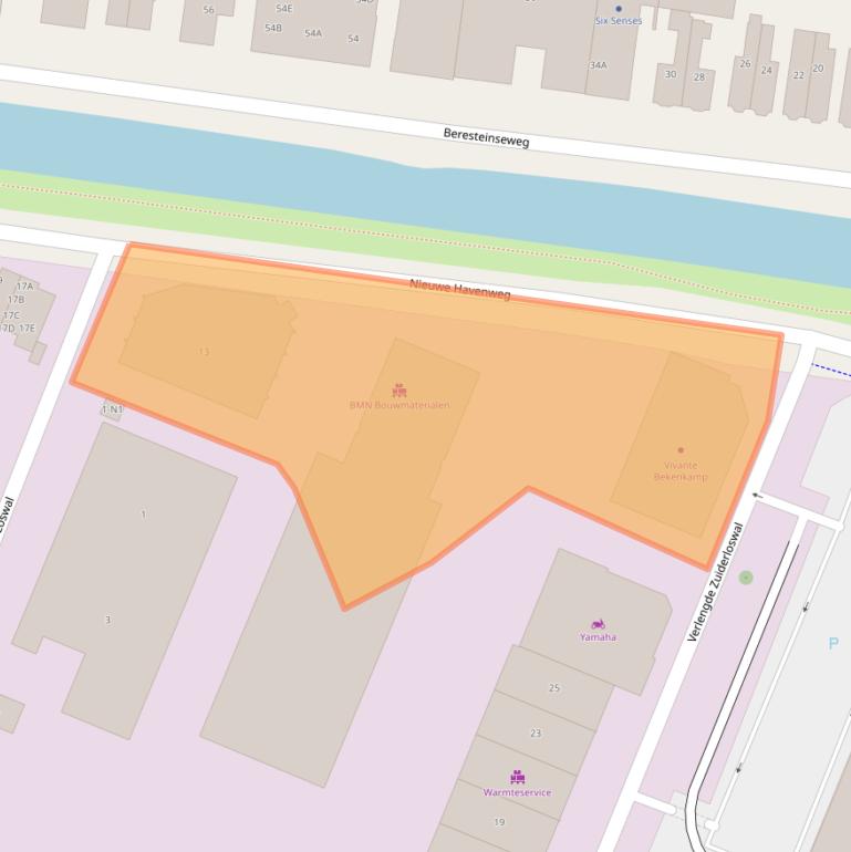 Kaart van postcodegebied 1216BG.