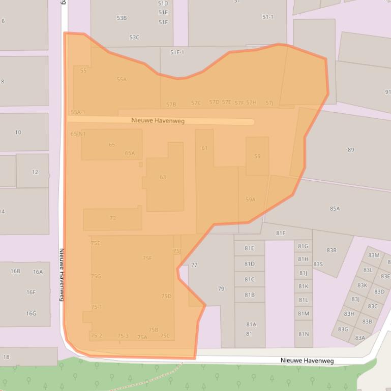 Kaart van postcodegebied 1216BN.