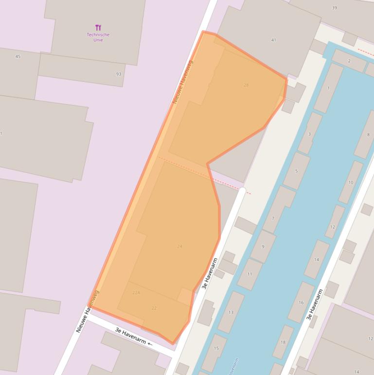 Kaart van postcodegebied 1216BT.