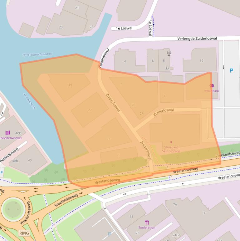 Kaart van postcodegebied 1216CJ.