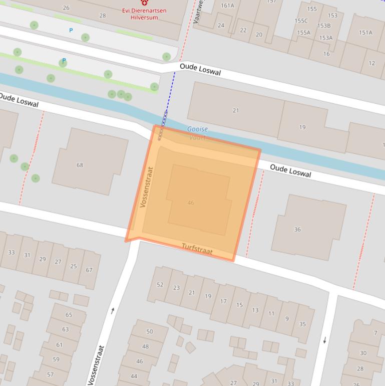 Kaart van postcodegebied 1216DE.